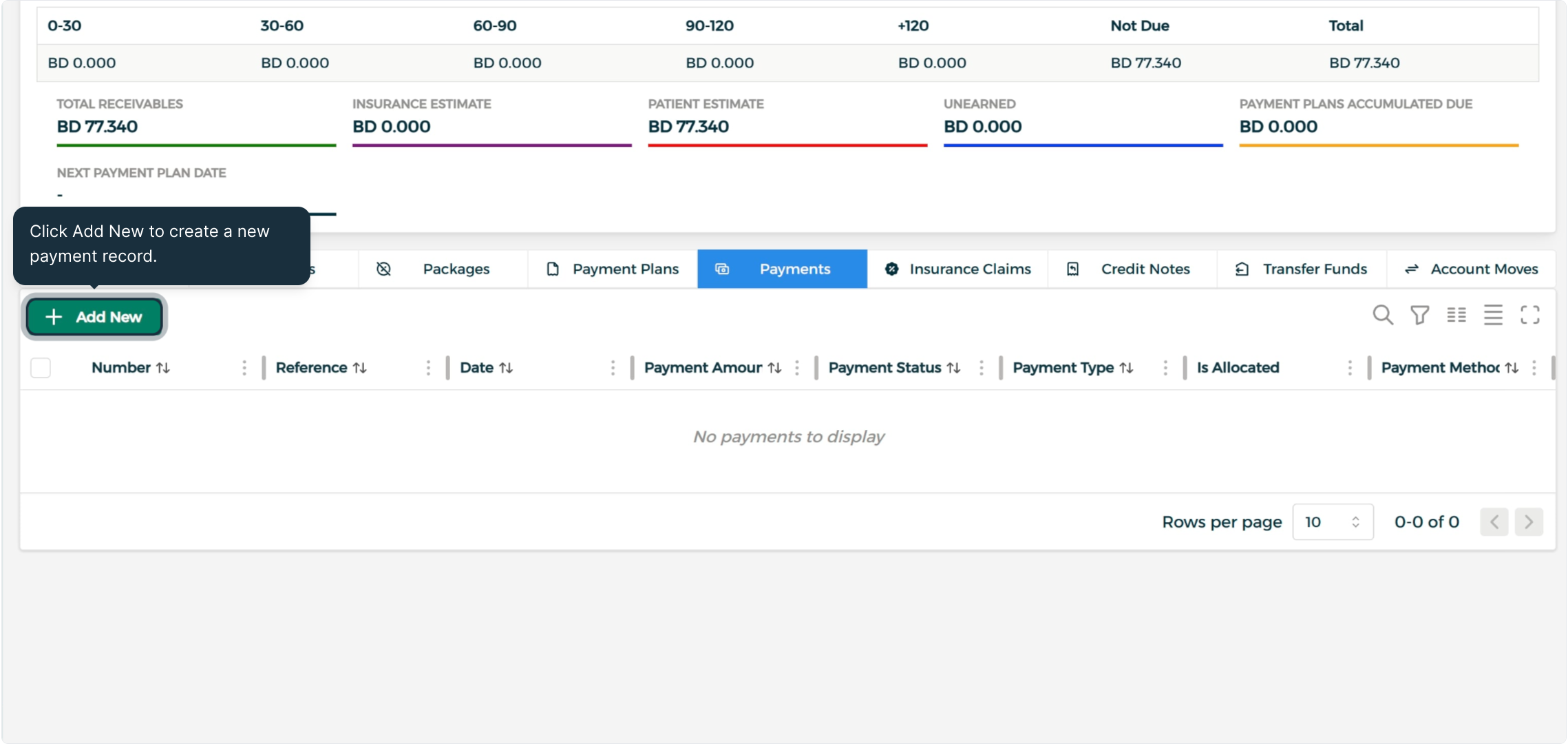 Step 8 - Add a New Payment