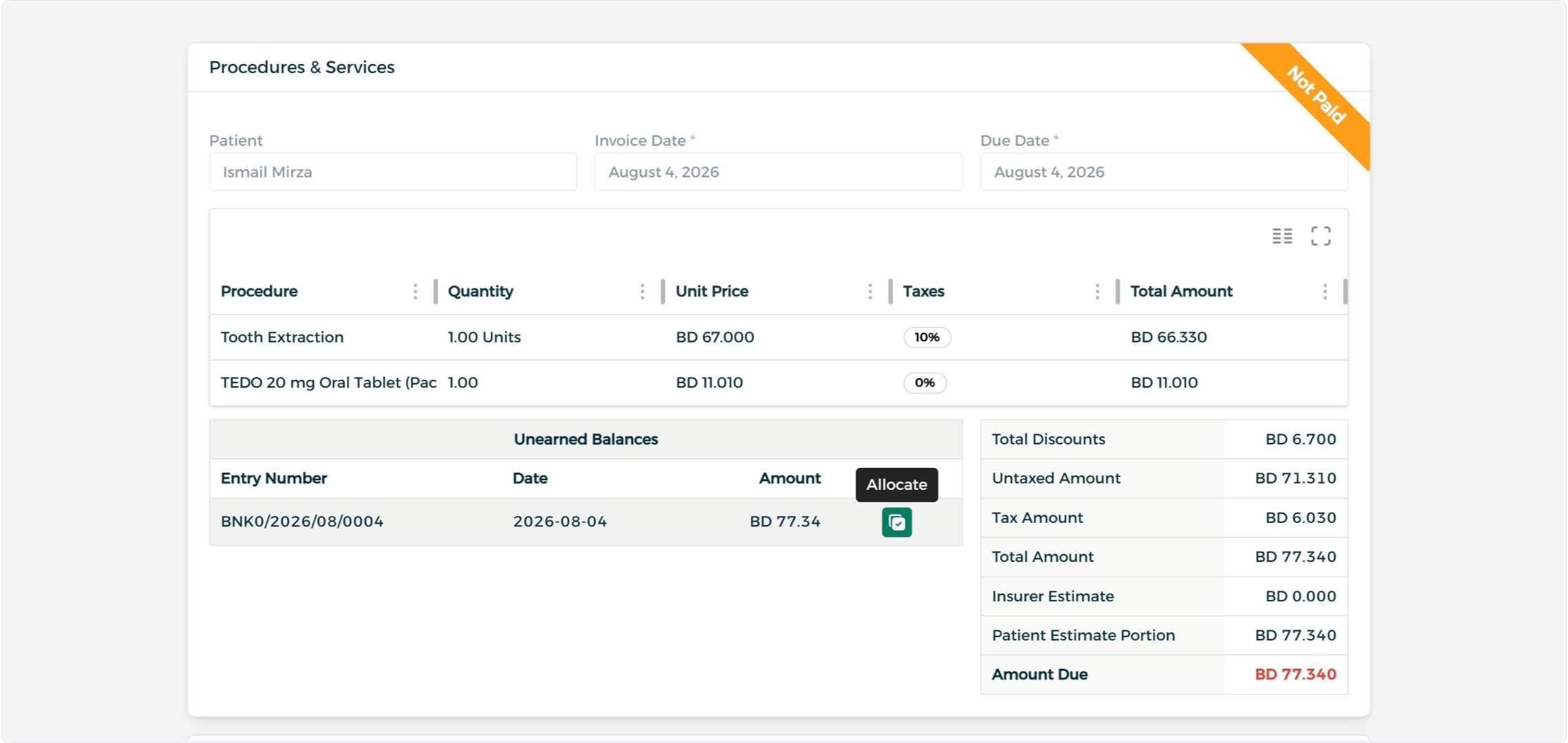 Step 9 - Allocate a Payment to an Invoice
