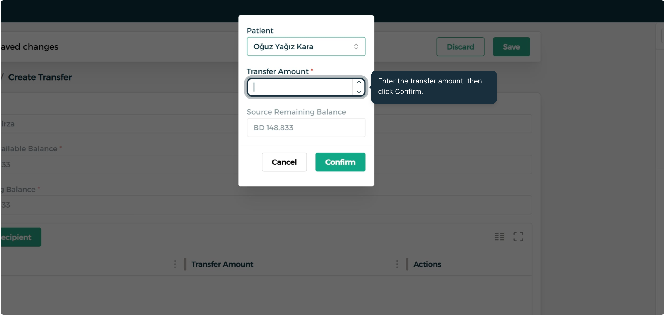 Step 17 - Confirm the Transfer