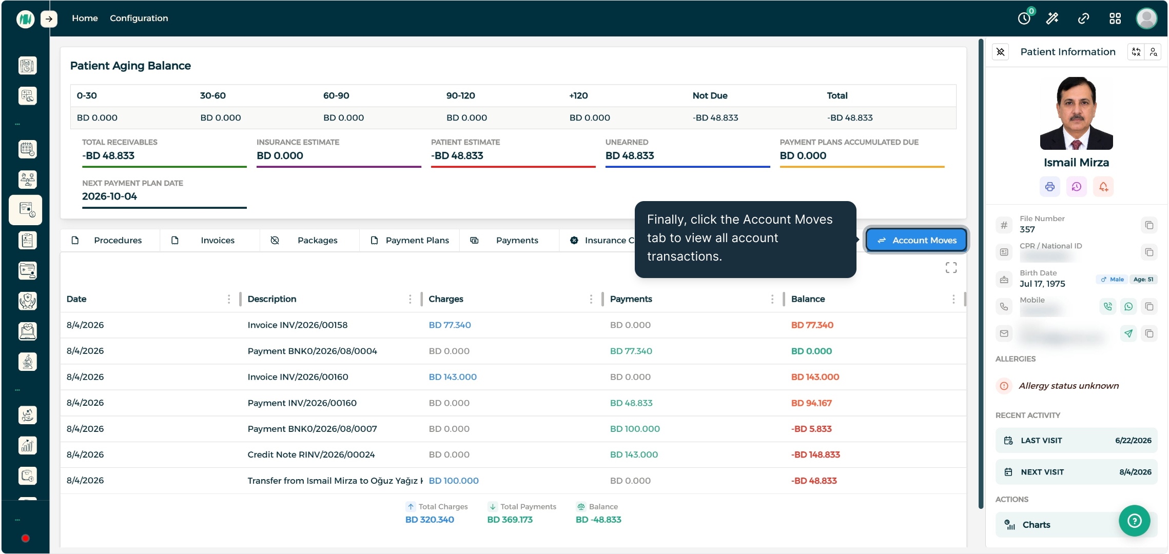 Step 19 - View Account Moves