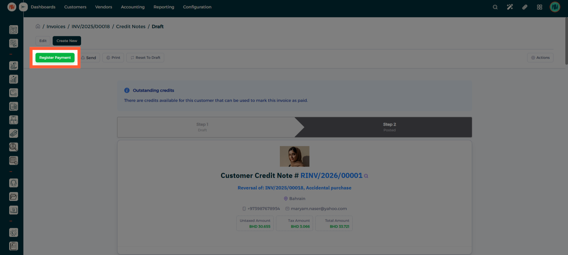 Step 6 - navigate to invoices